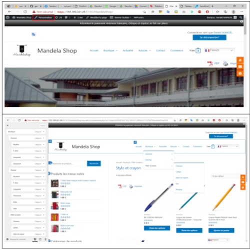 MandelaShop : Création du site Ecommerce